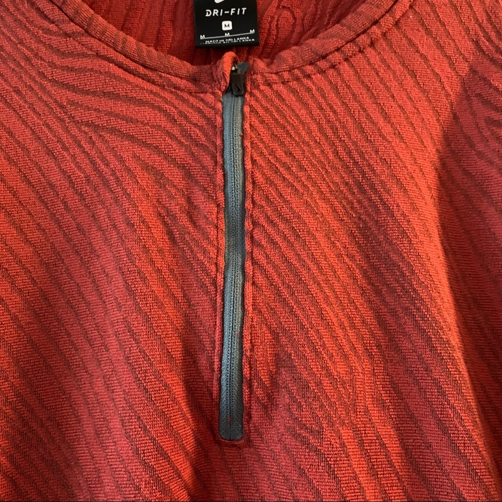 Men’s Nike Trail Dri-Fit Red/Orange Long Sleeve Shirt M - Picture 4 of 12
